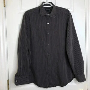 Banana Republic Factory Striped Dress  Shirt Large